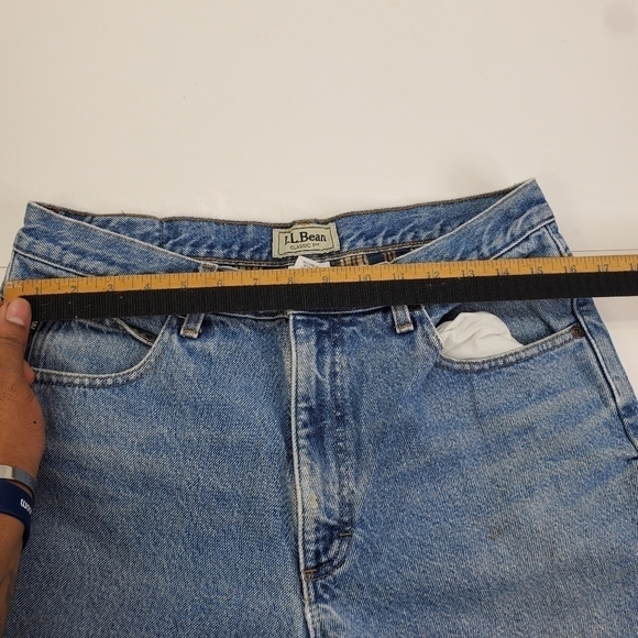 L.L.Bean Men's Double L® Jeans Natural Fit  Flannel-Lined 33 x 34 Blue - Picture 10 of 15